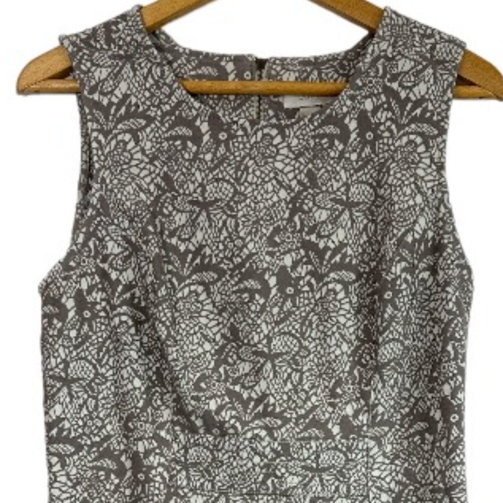 Loft Dress Fit and Flare Beige and Brown Sleeveless Size 10 NWT Cottagecore - Picture 3 of 13
